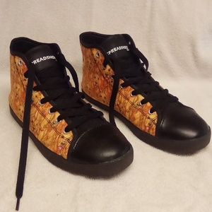 Golden retriever shoes Soyoto Orange and black Lace up women's size 8